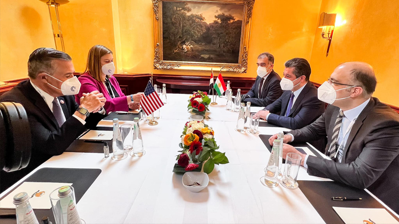 Kurdistan Region Prime Minister Masrour Barzani in a meeting with members of the US House of Representatives at MSC – 2022, Germany, Feb. 19, 2022. (Photo: Kurdistan 24)